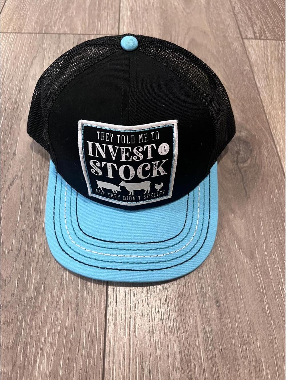 John Deere Black and Blue Mesh Trucker Cap